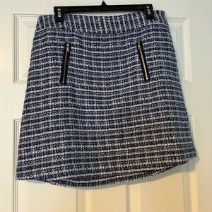 LOFT Navy and White A-Line Skirt💙🤍